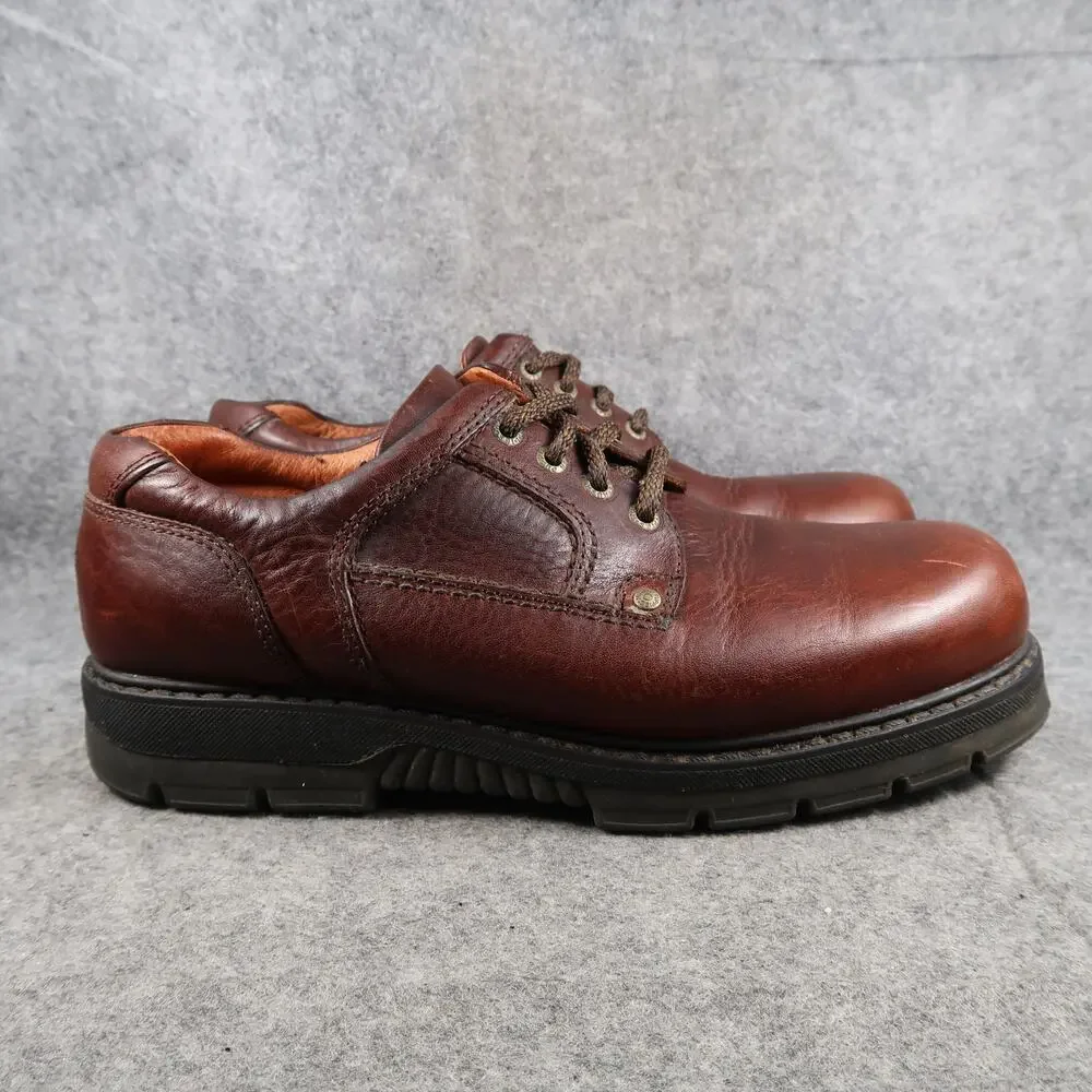 Hush Puppies Shoes Mens 10.5 EW Derby Oxford Leather Dress Work Lug Sole Brown